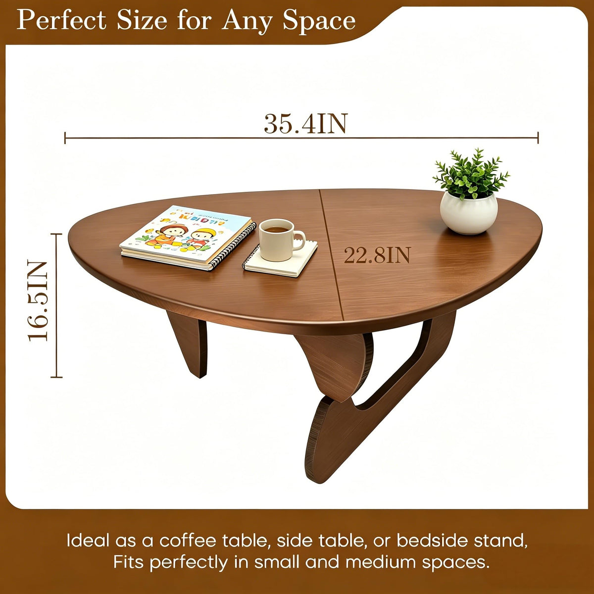 Solid Wood Triangle Coffee Table L513