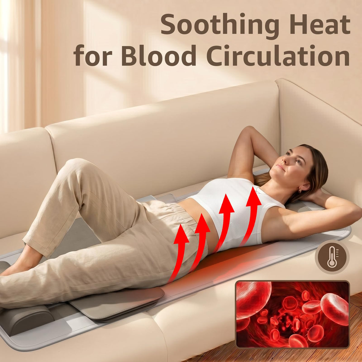 Full Body Massage Mat with Heat, Foldable M6370