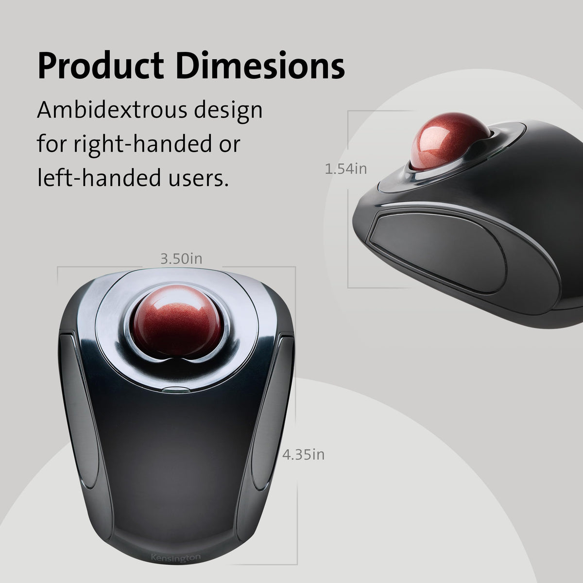 Wireless Trackball Mouse with Touch Scroll Ring J5545