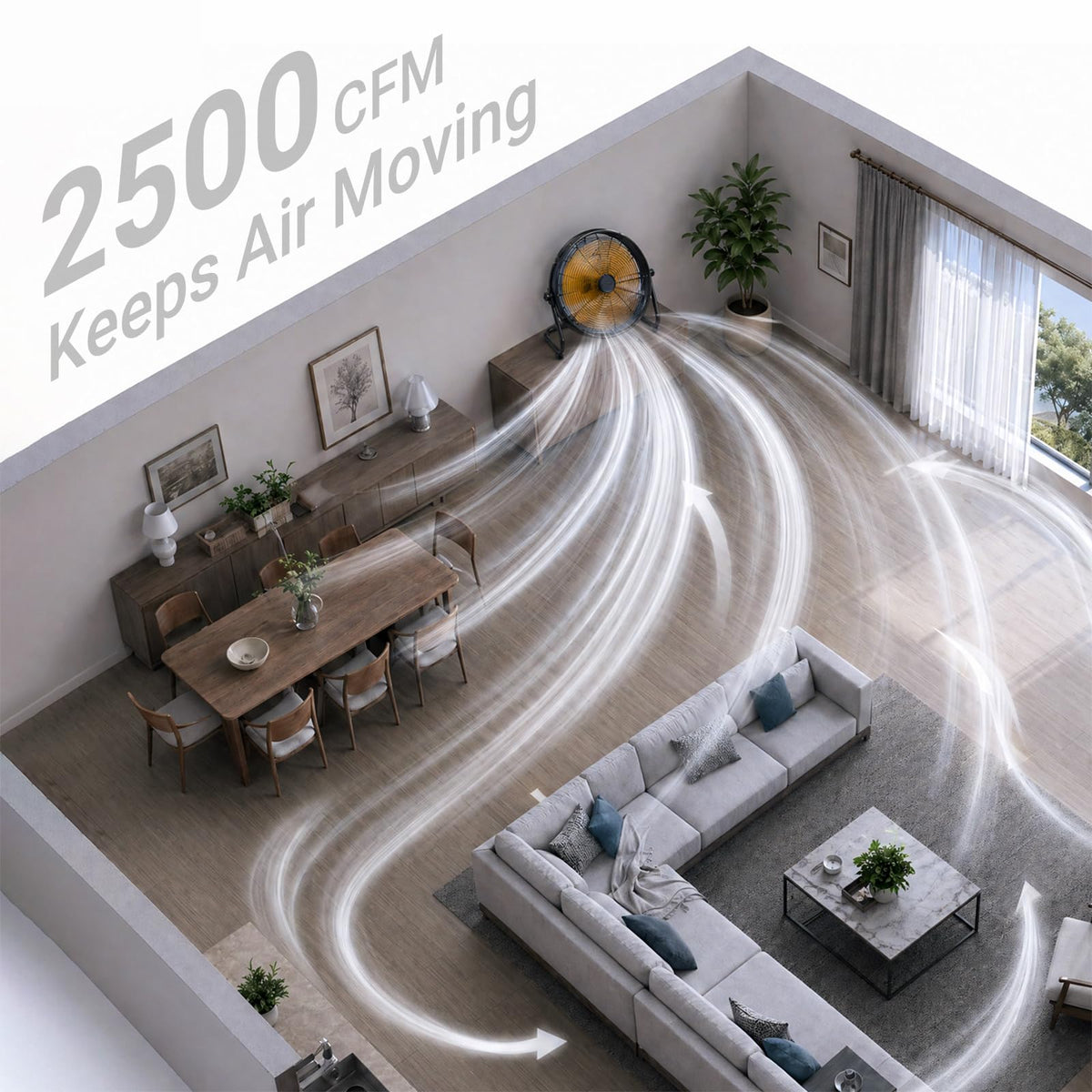 18" Brushless Cordless Floor Fan T140