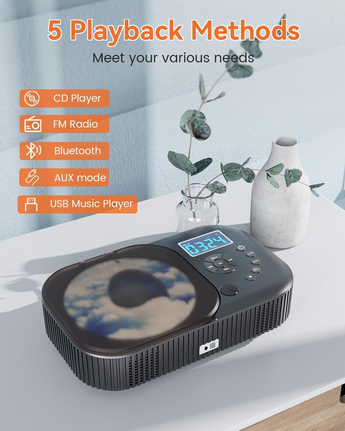 Portable Dual Stereo CD Player Black O1472