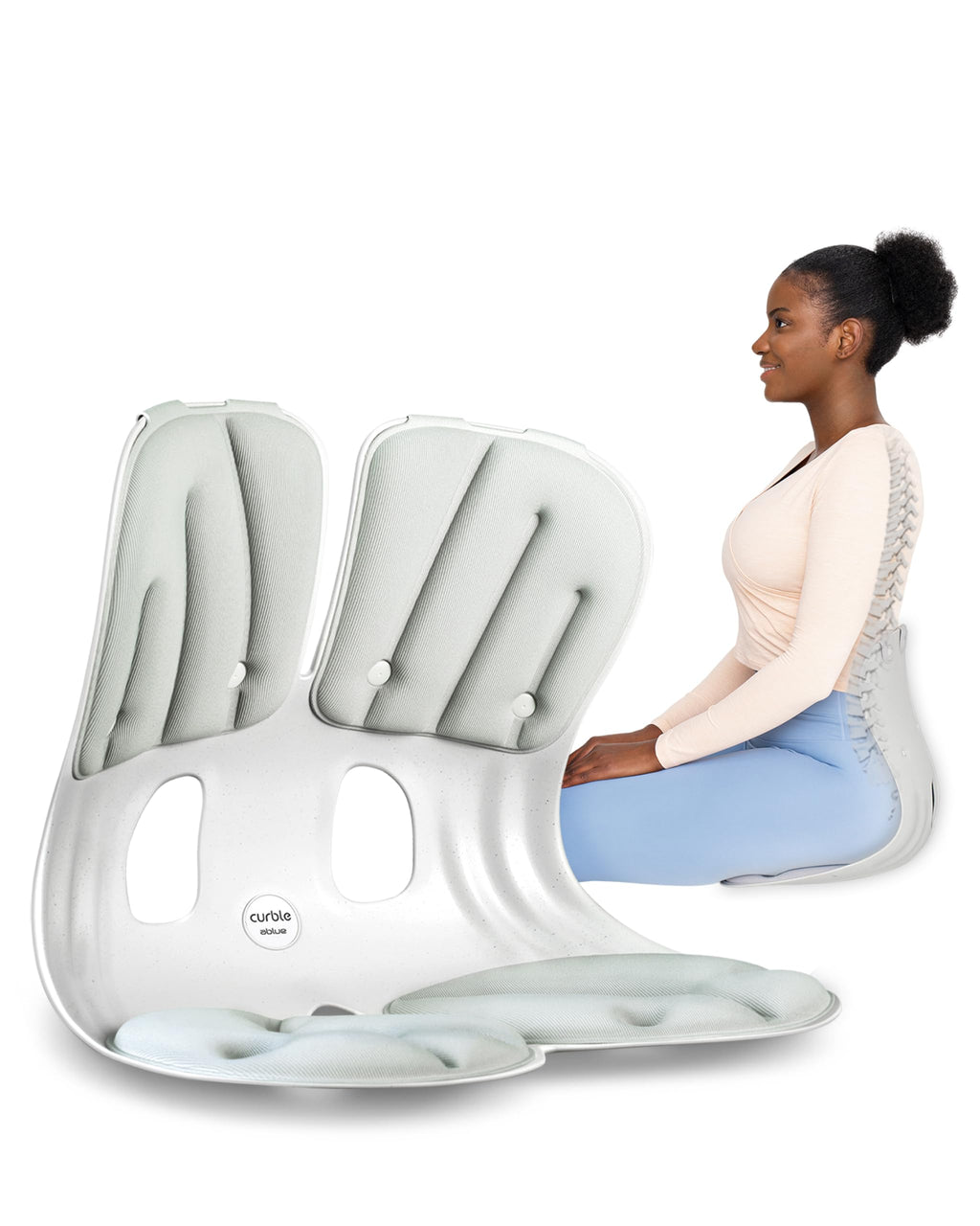 Extra Wide Ergonomic Seat Support Grey I402745