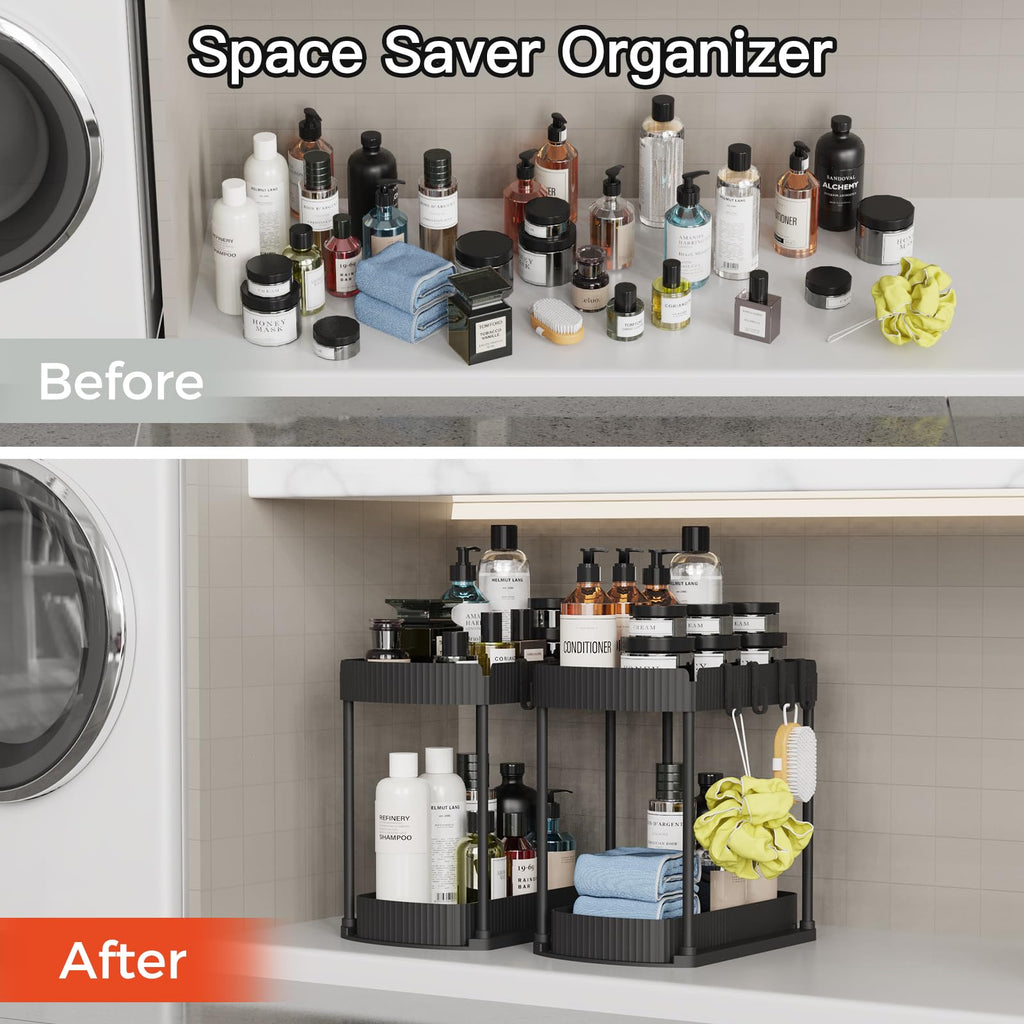 2 Packs Under Sink Pull-Out Storage Organizers H86884