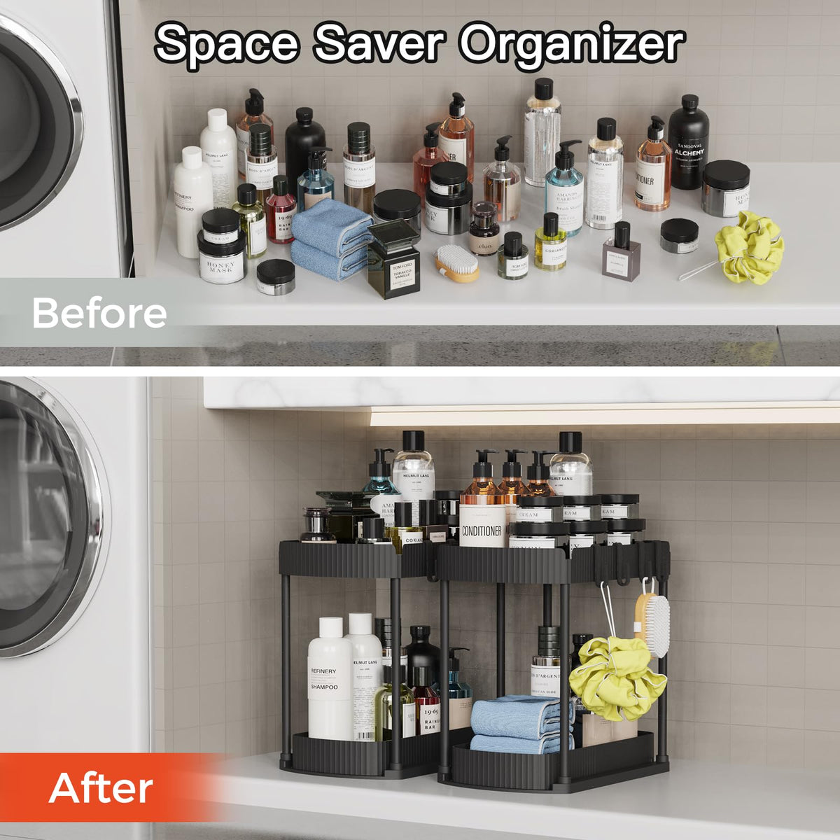 2 Packs Under Sink Pull-Out Storage Organizers H86884