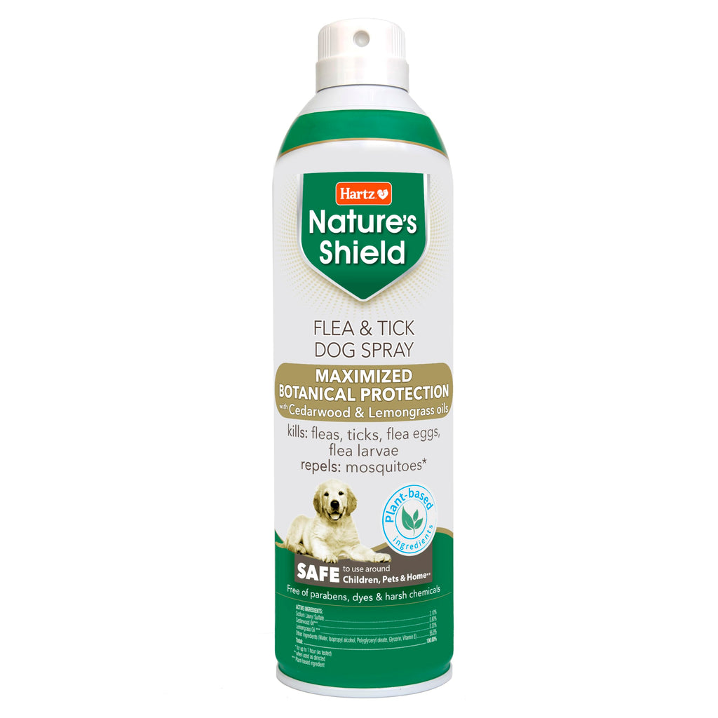 Flea & Tick Spray Treatment for Dogs with Cedarwood and Lemongrass Oil, 14 Ounces D86929