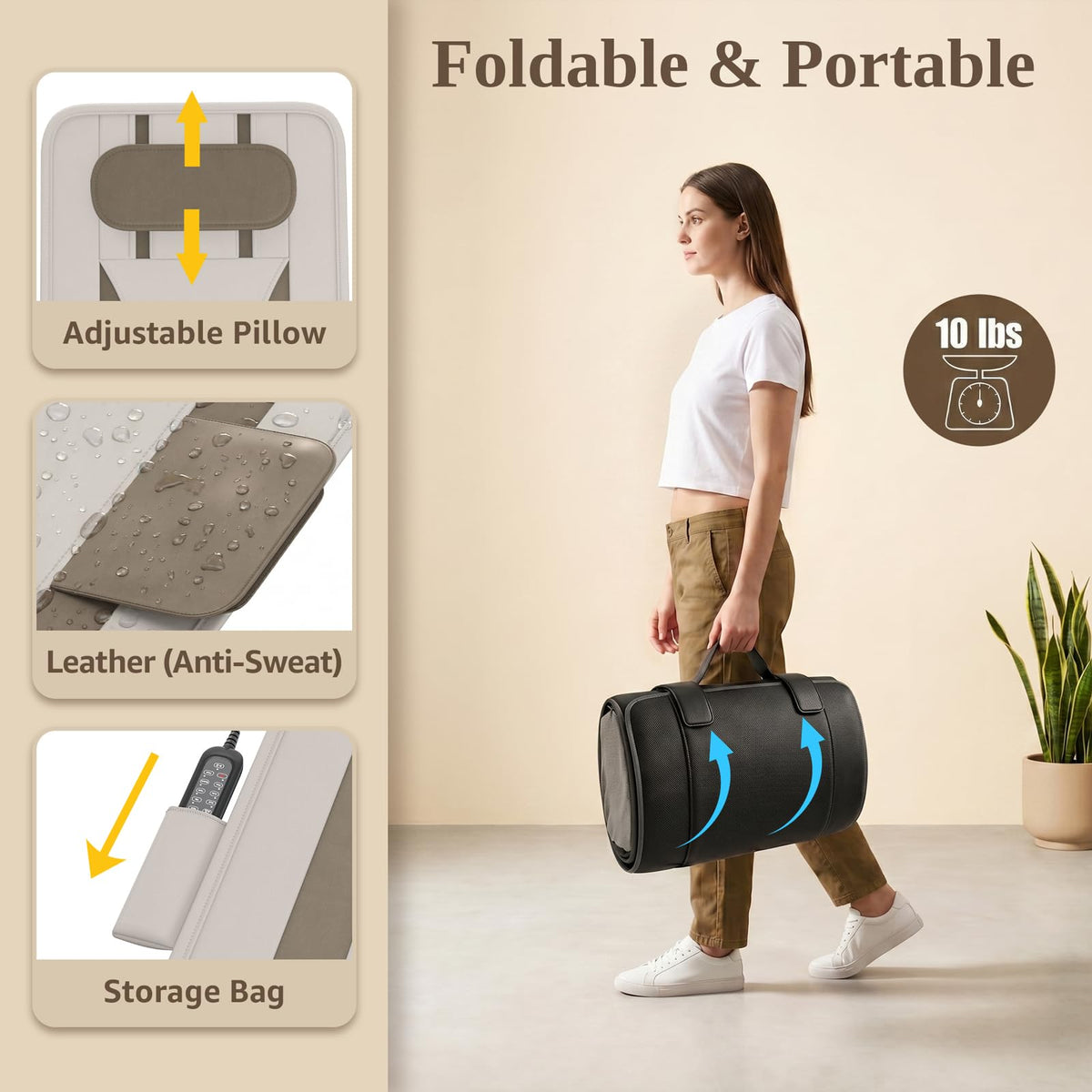 Full Body Massage Mat with Heat, Foldable M6370