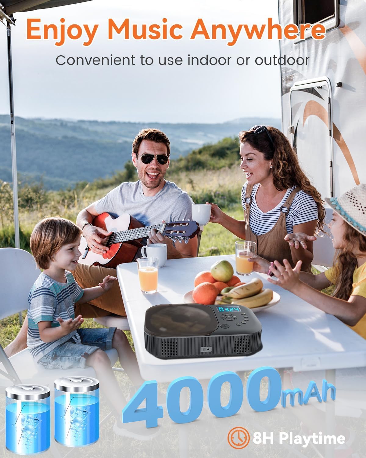Portable Dual Stereo CD Player Black O1472