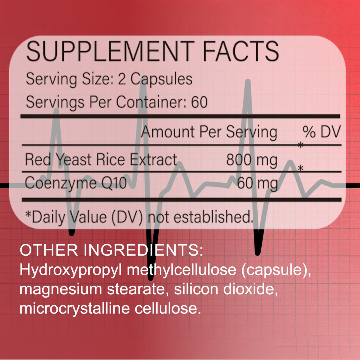 Red Yeast Rice with CoQ10 1200mg 120 Capsules S799