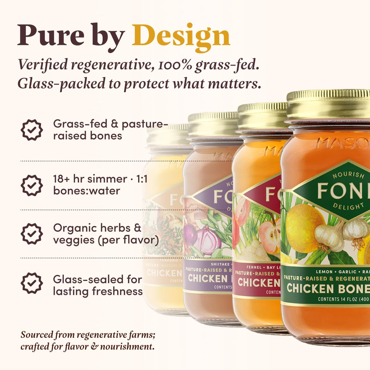 Chicken Bone Broth Variety Pack 4-Pack D80441