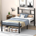 Black Metal Twin Size Bed Frames with Headboard S301521