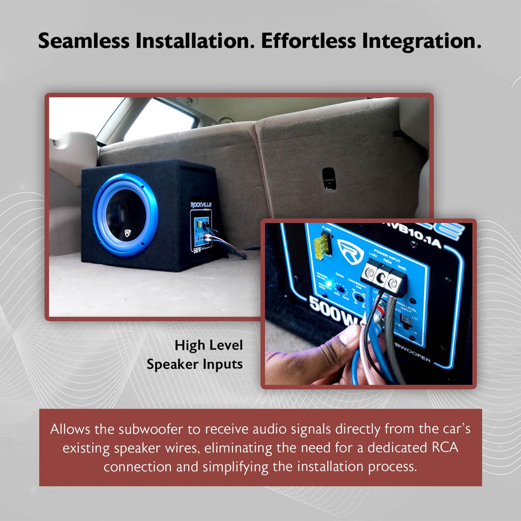 10" Active Powered Car Subwoofer with Enclosure I128776