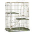 3/4-Tier Wire Cat Cage Playpen Kennel with Hammock and 3 Platforms I1788