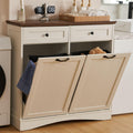 Antique White Tilt Out Trash Cabinet L675