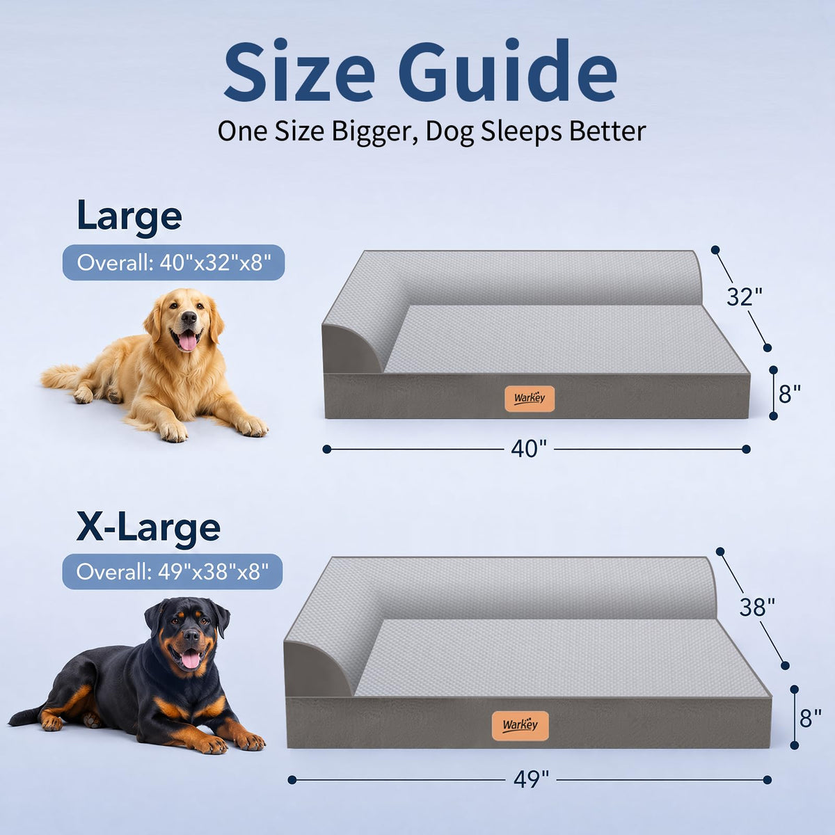 Cooling Orthopedic Memory Foam Dog Bed with Washable Cover X5525