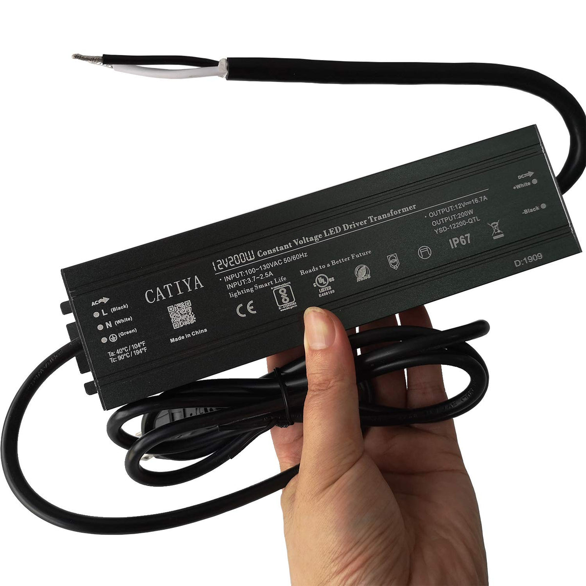 12V 200W IP67 Waterproof LED Driver Transformer F595