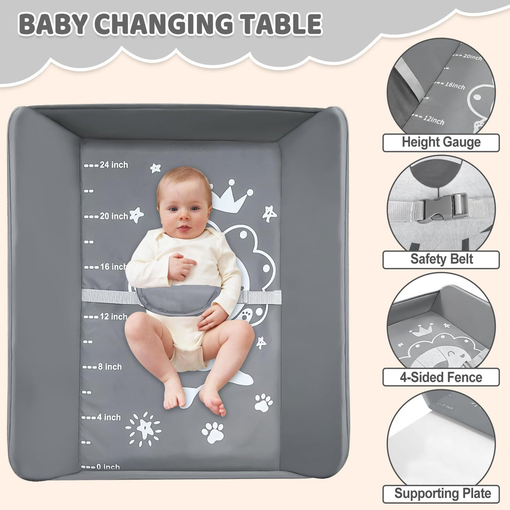 Portable Folding Baby Changing Table with Wheels Y422518
