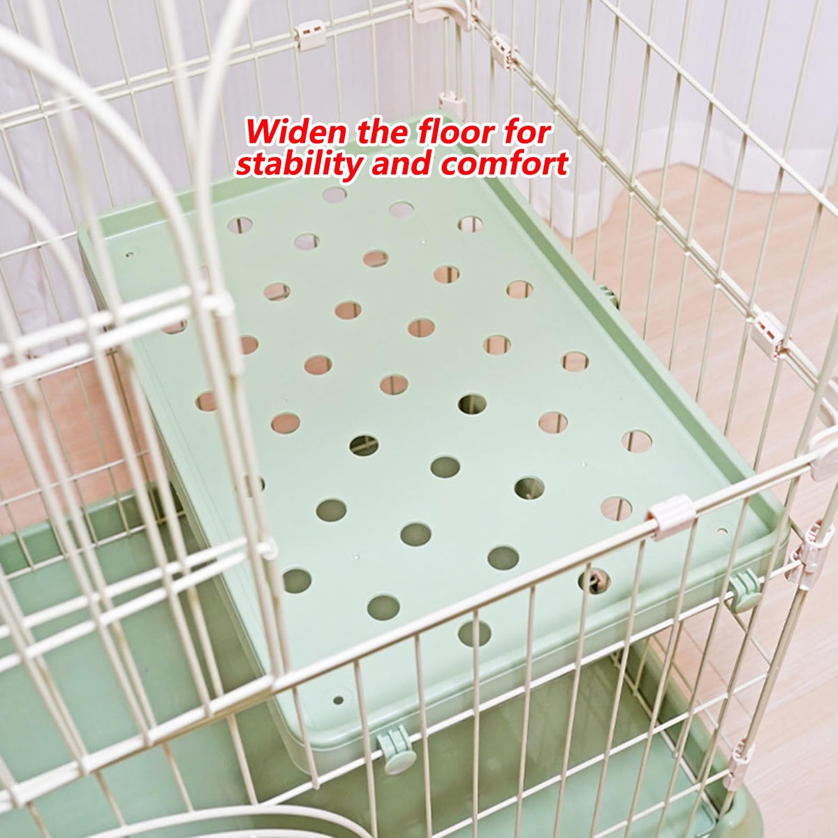 3/4-Tier Wire Cat Cage Playpen Kennel with Hammock and 3 Platforms I1788