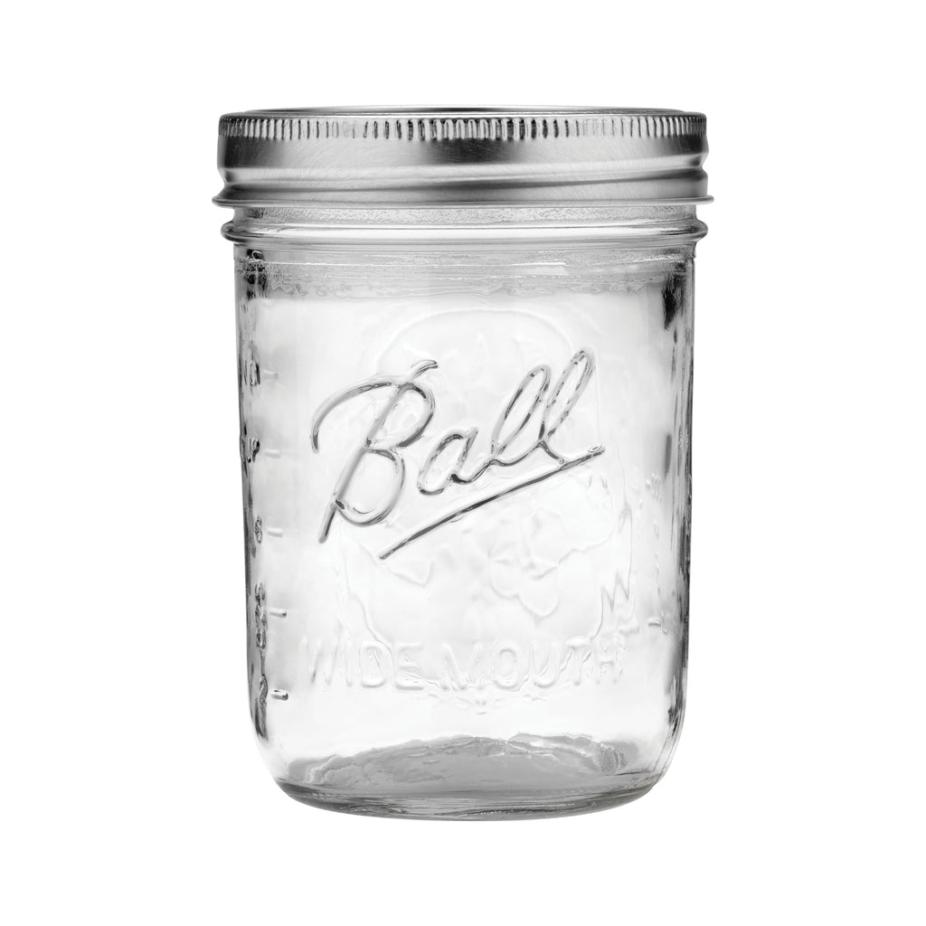 Wide Mouth Pint Jars with Lids and Bands, 16 oz, Set of 12 J8763