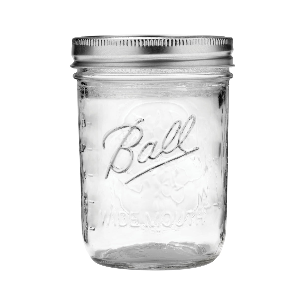 Wide Mouth Pint Jars with Lids and Bands, 16 oz, Set of 12 J8763