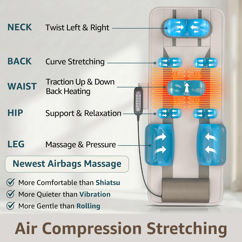 Full Body Massage Mat with Heat, Foldable M6370