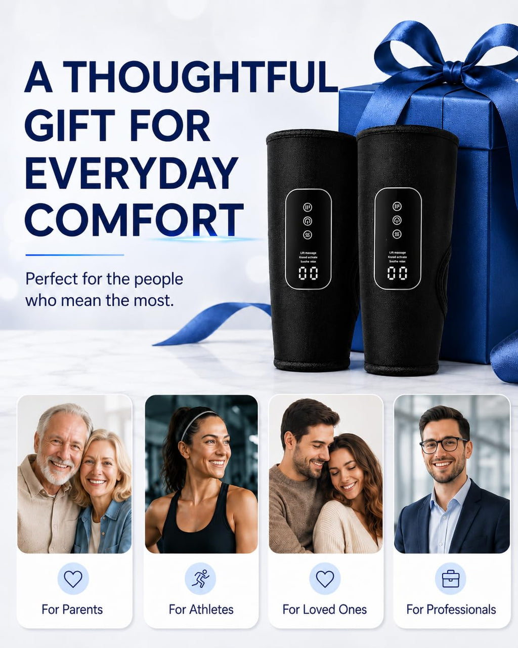 Cordless Leg Massager with Heat H4060