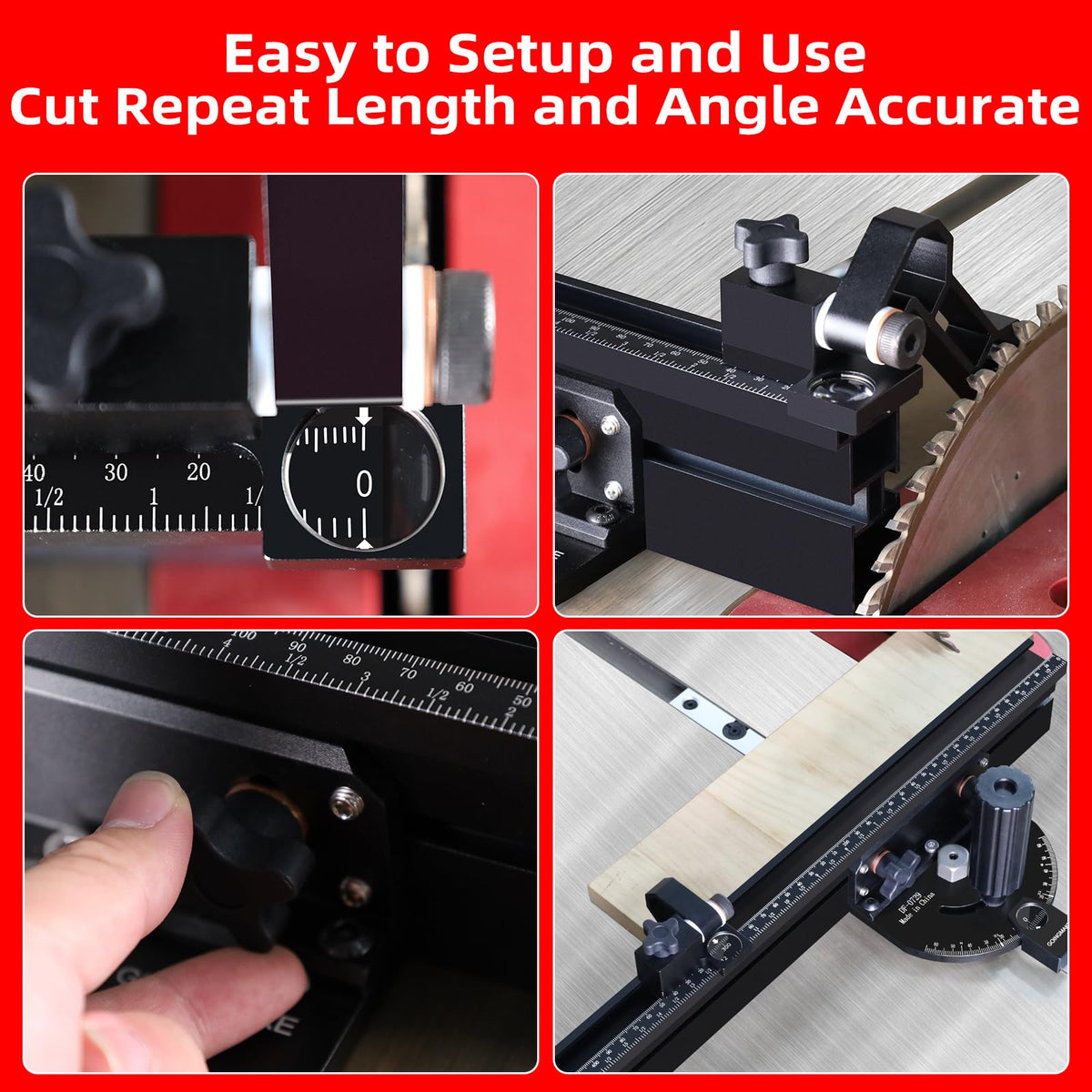Portable Table Saw Miter Gauge with 18 Inch Fence and Flip Stop X77621