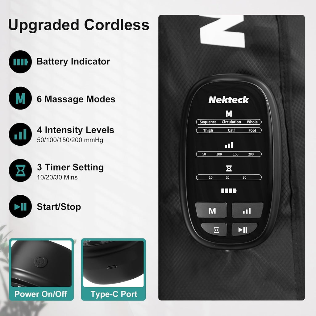 Cordless Leg Compression Massager 2-Pack F9108
