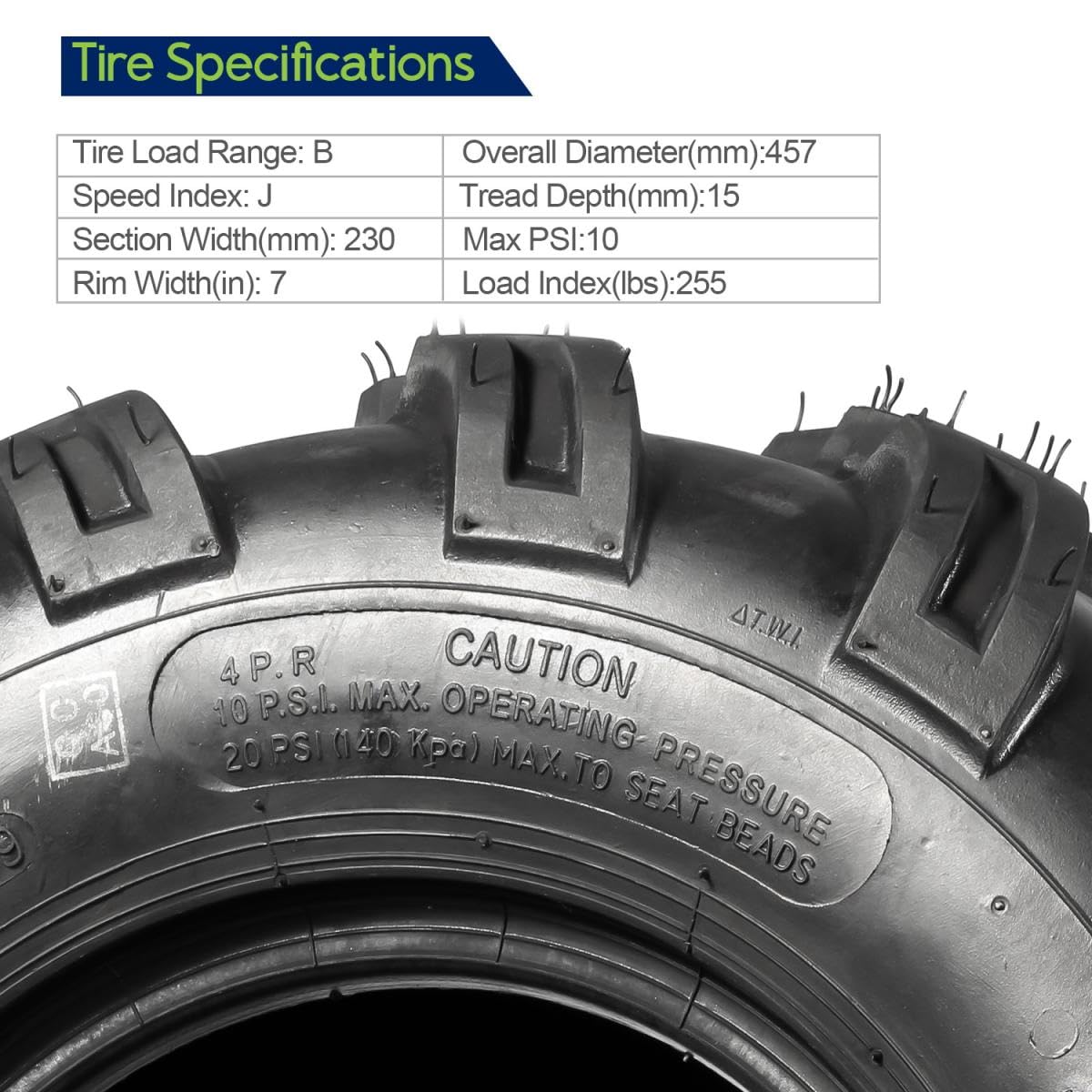 2PCS Sport ATV Tires 18x9.5-8 4PR Off-Road Mud Sand Tires Y20131