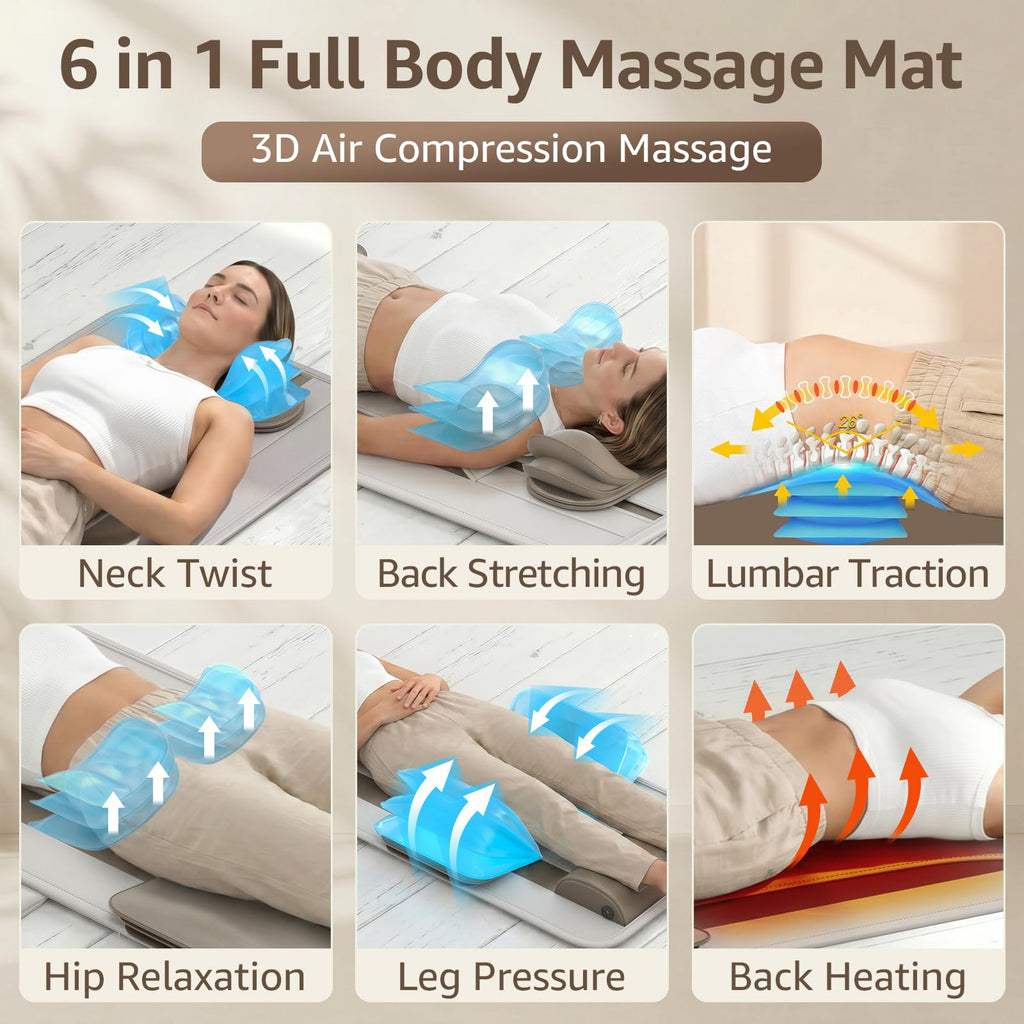 Full Body Massage Mat with Heat, Foldable M6370