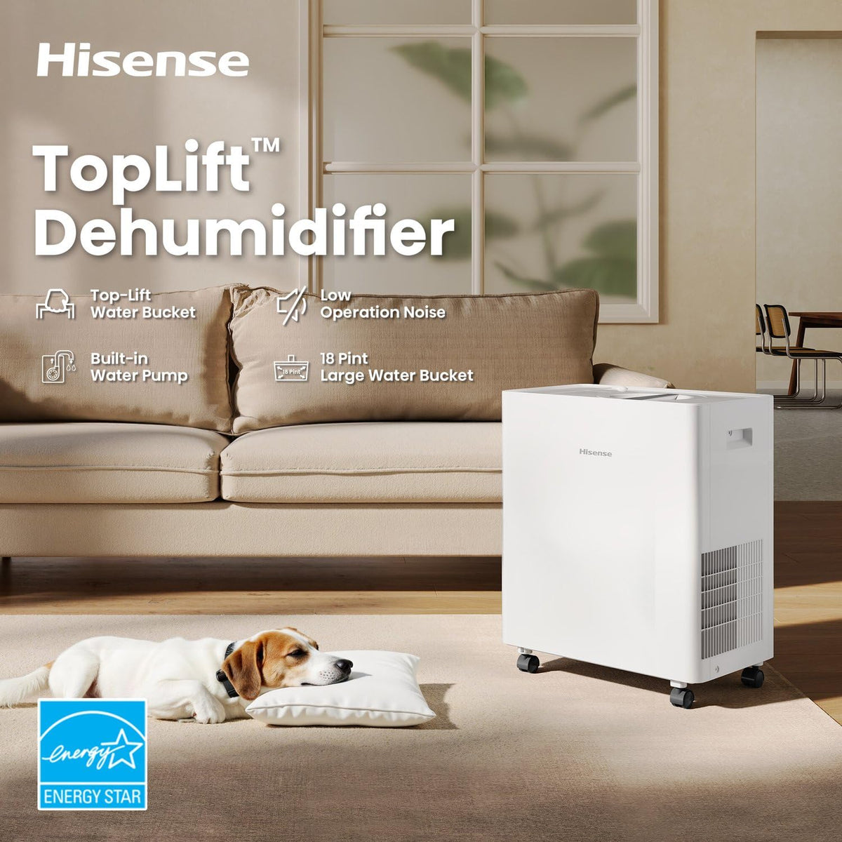50-Pint Portable Dehumidifier with Built-In Pump Q70909