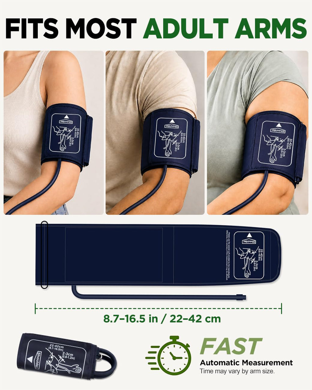 Upper Arm Blood Pressure Monitor with Large Cuff H9204