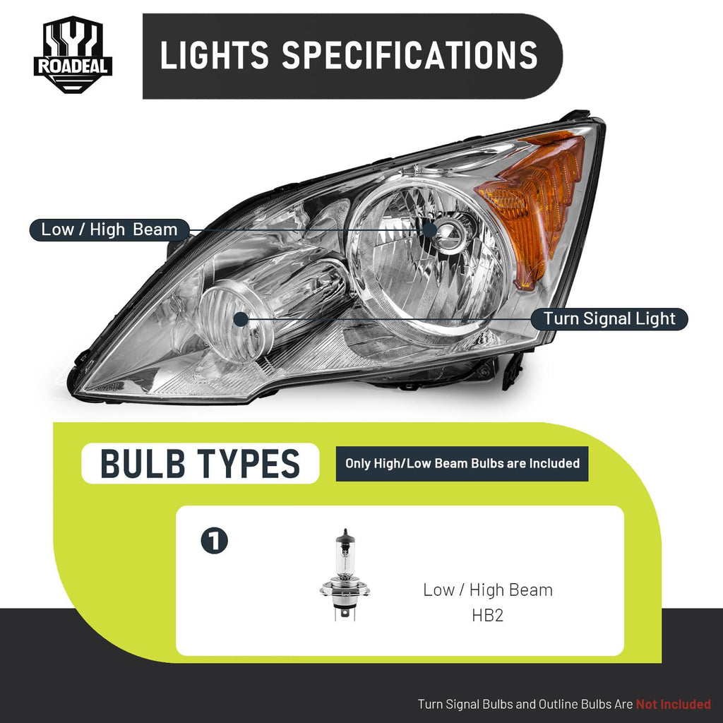 Headlights for 2007-2011 Honda CR-V P974