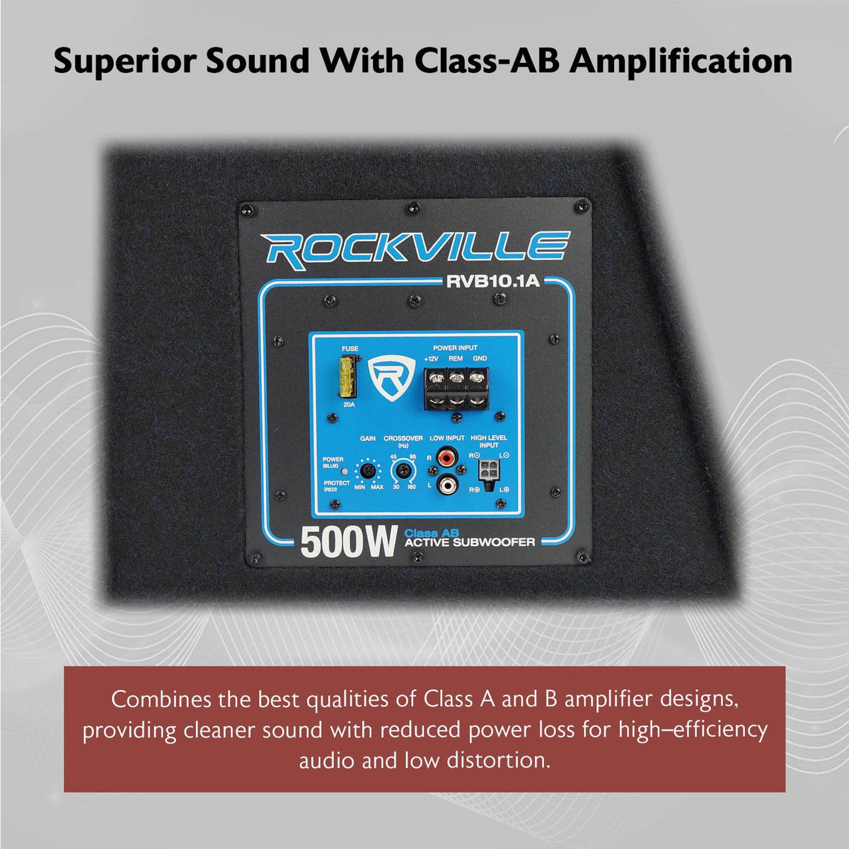 10" Active Powered Car Subwoofer with Enclosure I128776