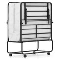 Twin Folding Bed Frame with Memory Foam Mattress I9648