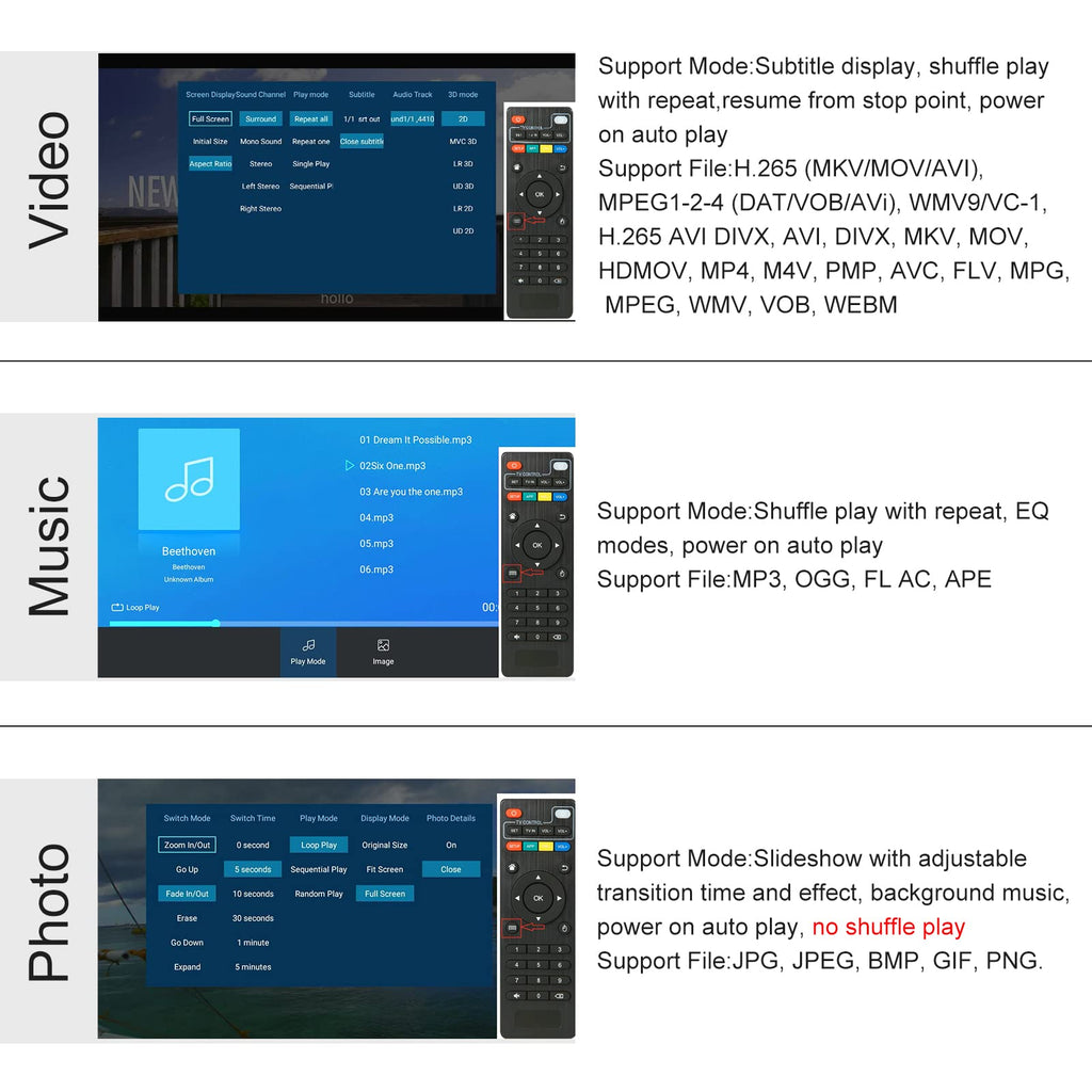 4K Media Player with Remote Control P62812