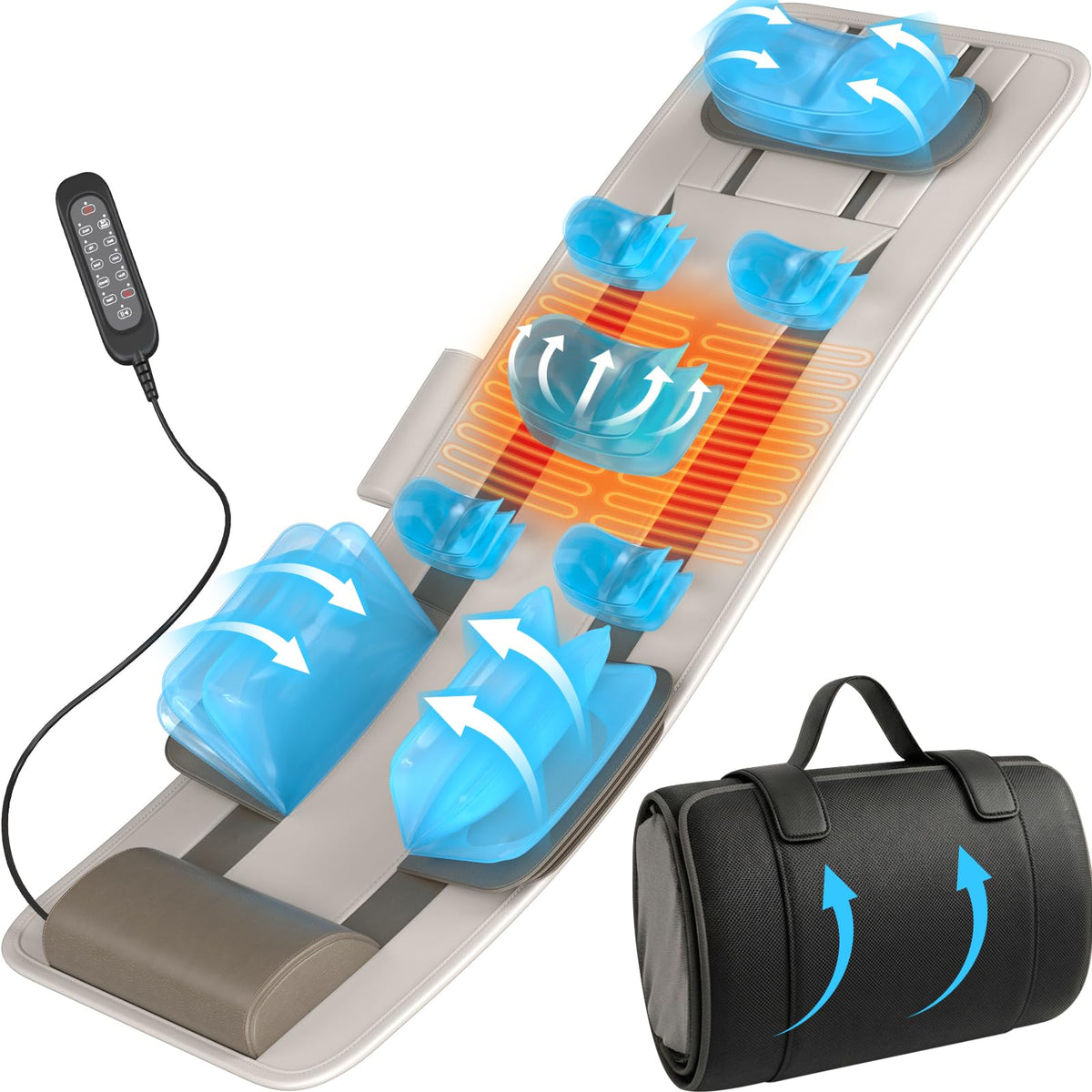 Full Body Massage Mat with Heat, Foldable M6370