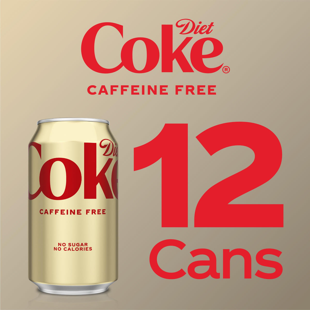Caffeine Free Soda Soft Drink, 12 fl oz, 12 Pack S9318