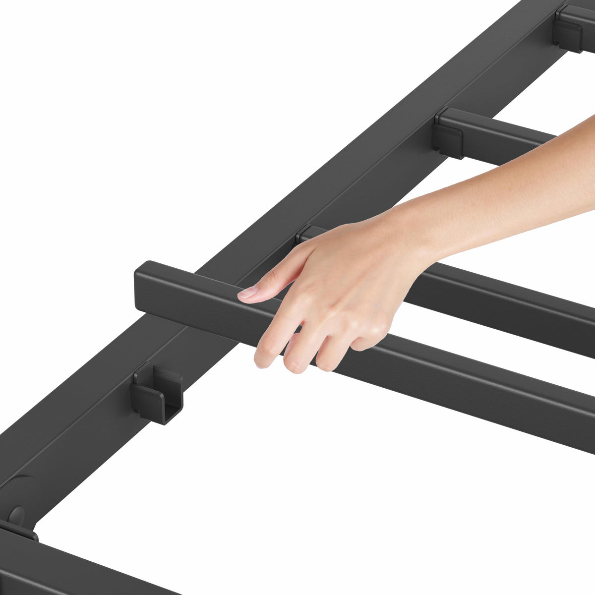 Queen Size 18 Inches Metal Bed Frame with Headboard W498726