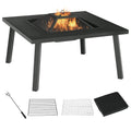 34-Inch Wood Burning Fire Pit with Grill V193881