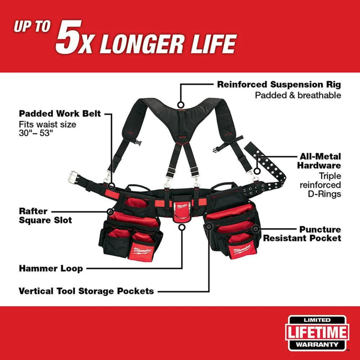 Contractor Work Belt with Suspension Rig Q1907