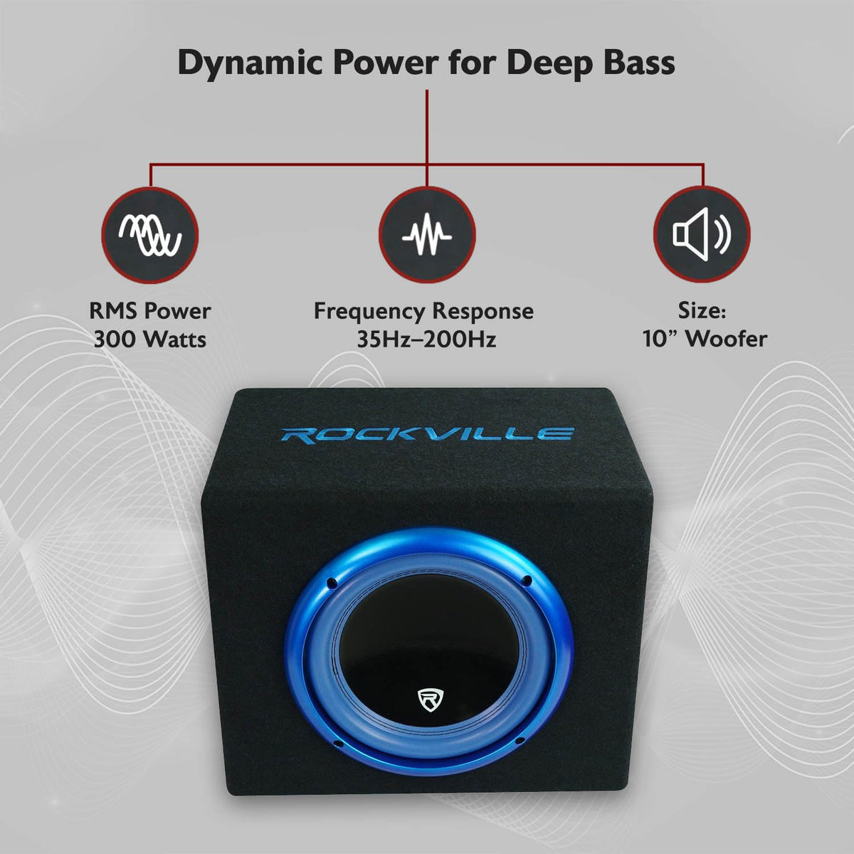 10" Active Powered Car Subwoofer with Enclosure I128776