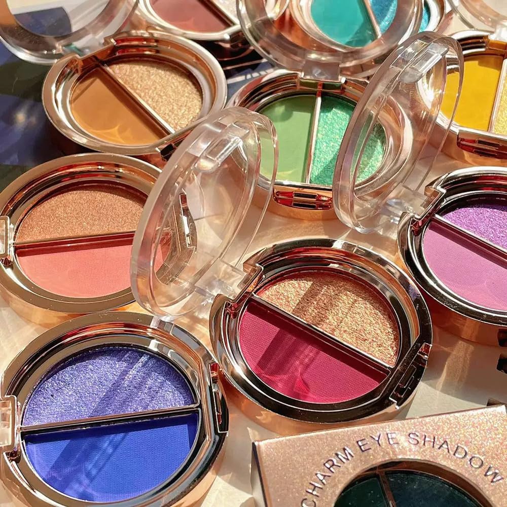 Double Color Matte Shimmer Metal Eye Shadow Powder T1860