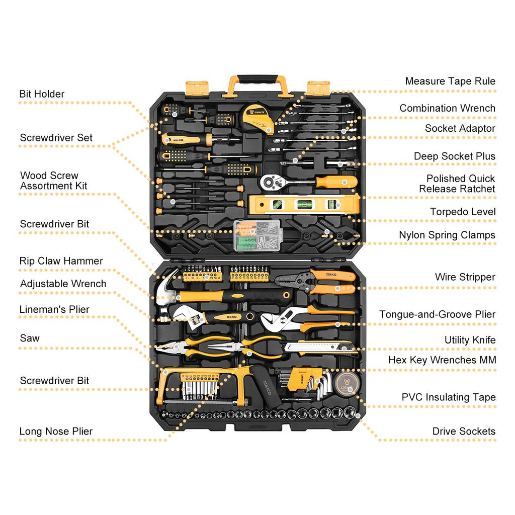 228 Piece Socket Wrench Hand Tool Set with Toolbox Q408