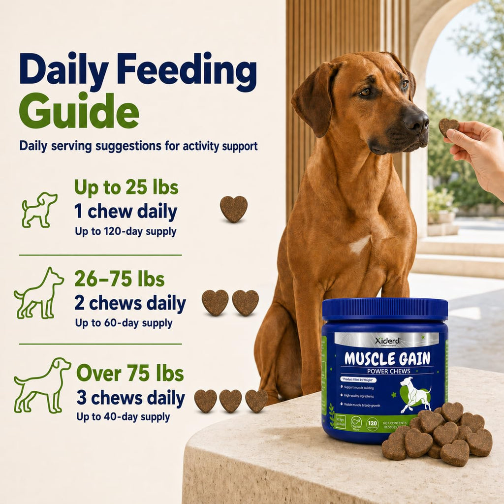 High Protein Muscle Support Soft Chews for Dogs, 120 Count I611054