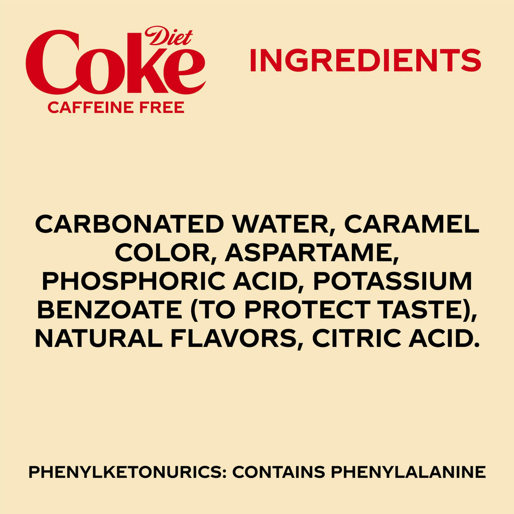 Caffeine Free Soda Soft Drink, 12 fl oz, 12 Pack S9318