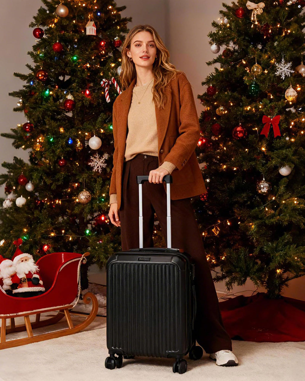 20 Inch Carry On Luggage Black L846
