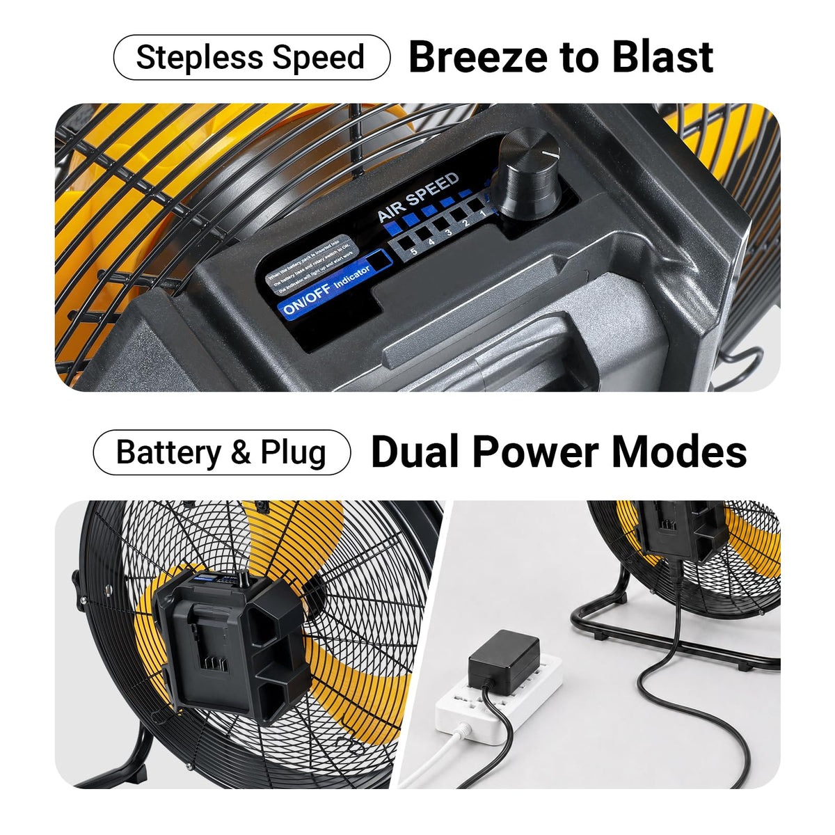 18" Brushless Cordless Floor Fan T140
