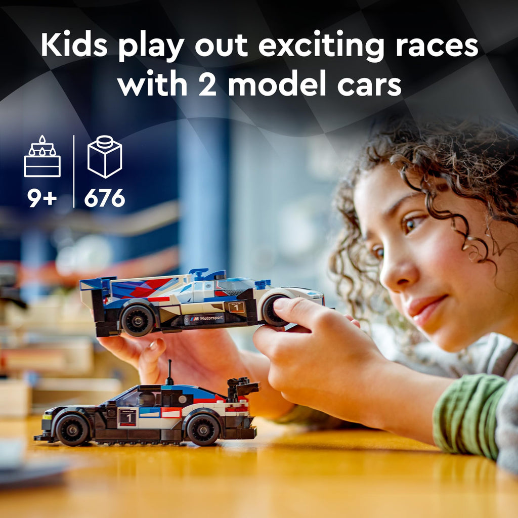 Buildable Race Car Toy Set with 2 Models and 2 Minifigures Y42082