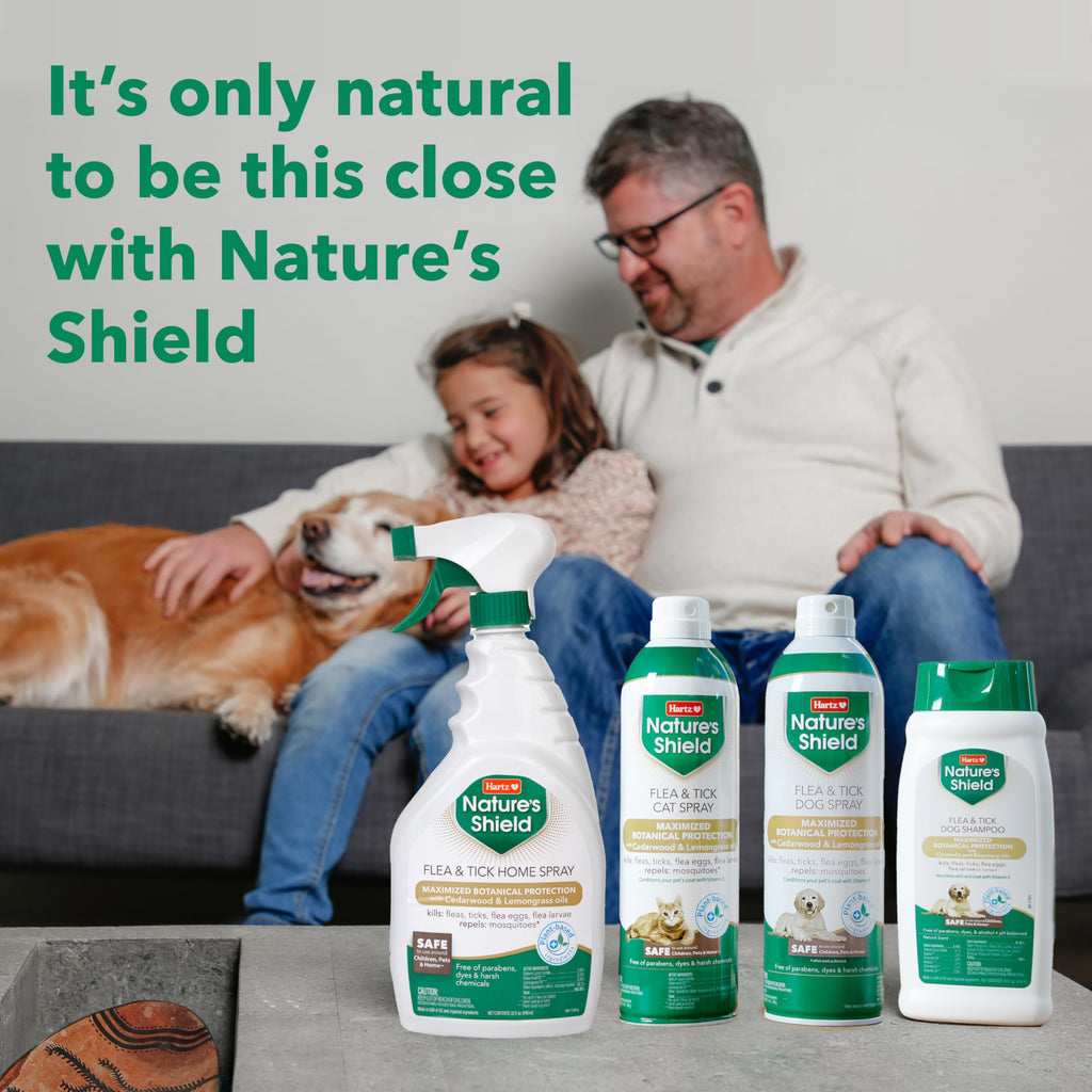 Flea & Tick Spray Treatment for Dogs with Cedarwood and Lemongrass Oil, 14 Ounces D86929