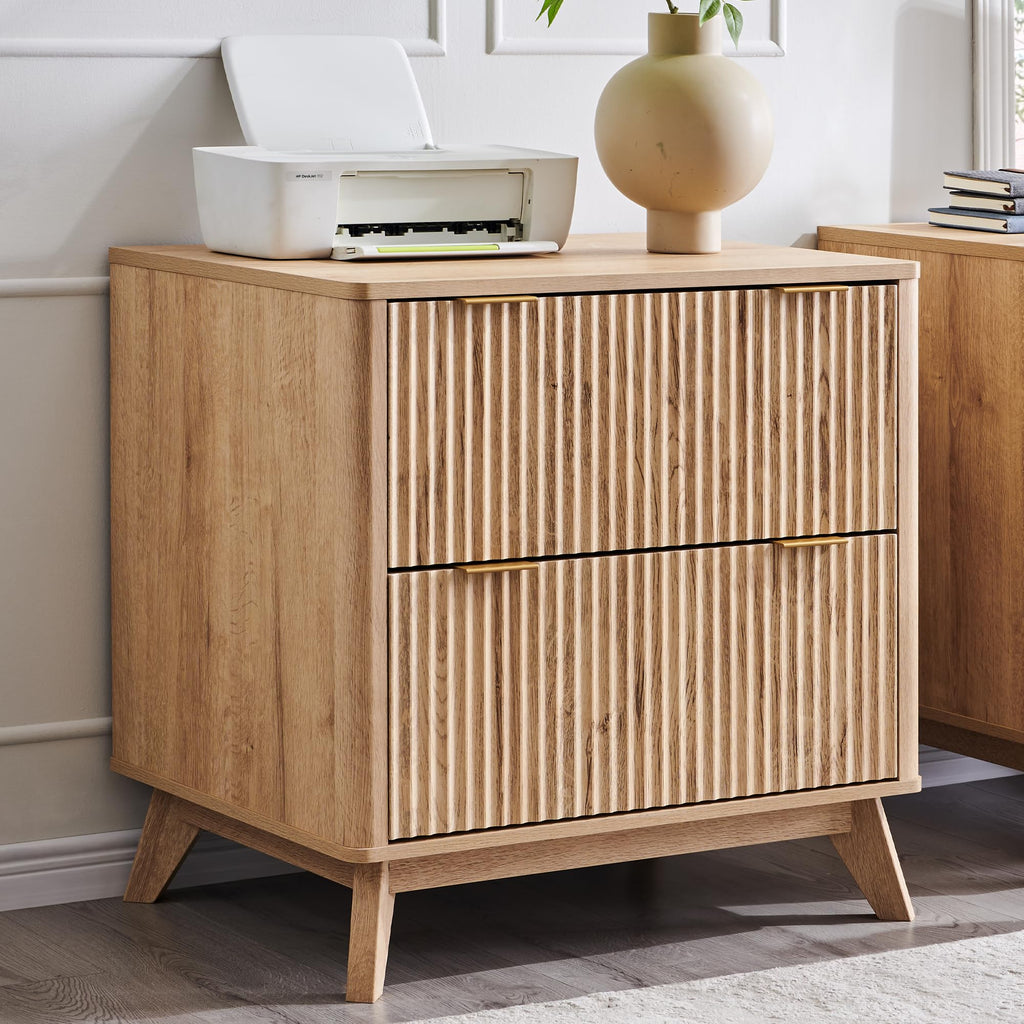 31.8-Inch Fluted 2 Drawer Lateral File Cabinet S340